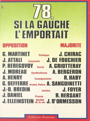 cover image of 78, si la gauche l'emportait